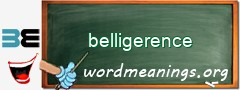 WordMeaning blackboard for belligerence